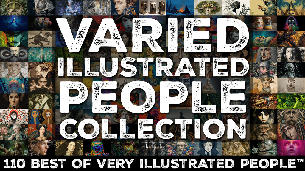 VIP VARIED ILLUSTRATED PEOPLE COLLECTION: 110 ILLUSTRATIONS ALL CATEGORIES