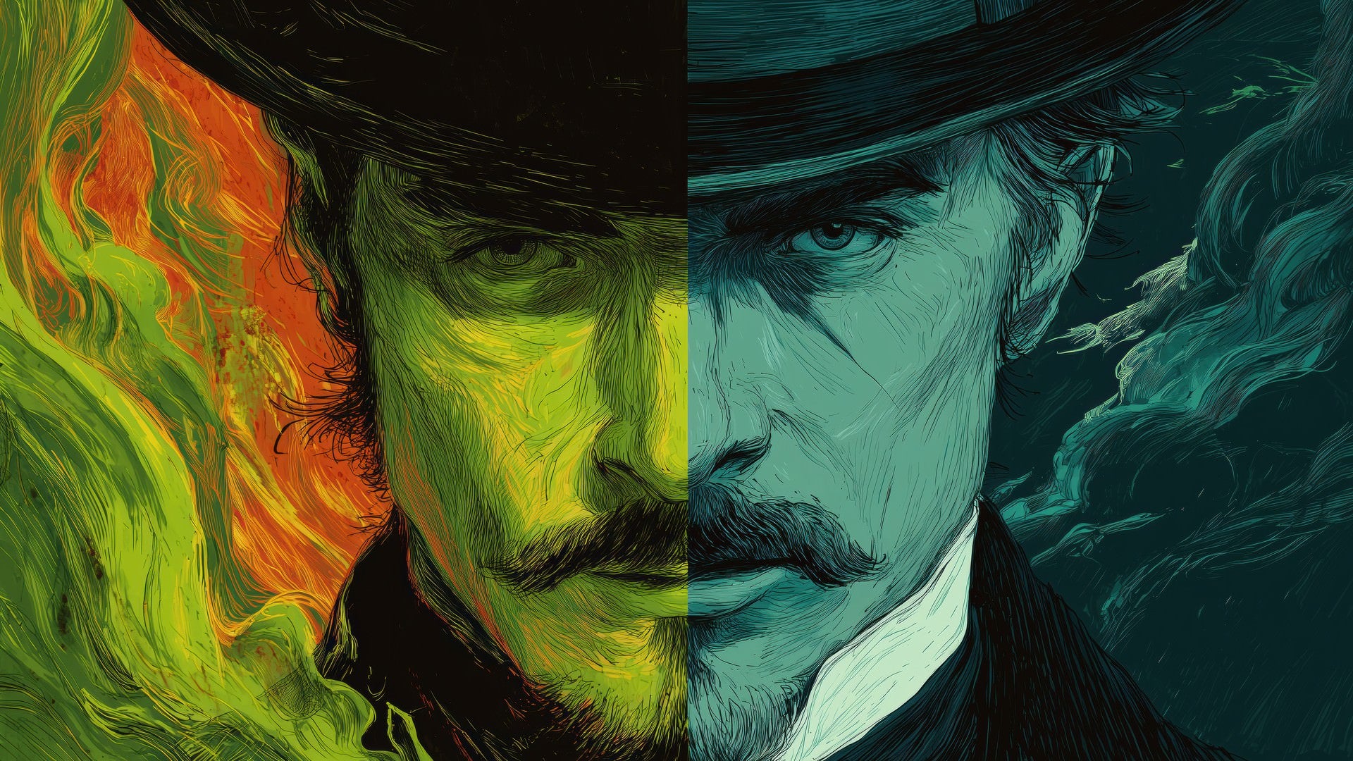 Dr Jekyll and Mr Hyde — Character — VIP Varied Illustrated People Downloadable 8k Digital Illustration