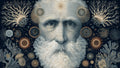 Ernst Haeckel — Naturalist — VIP Varied Illustrated People Downloadable 8k Digital Illustration