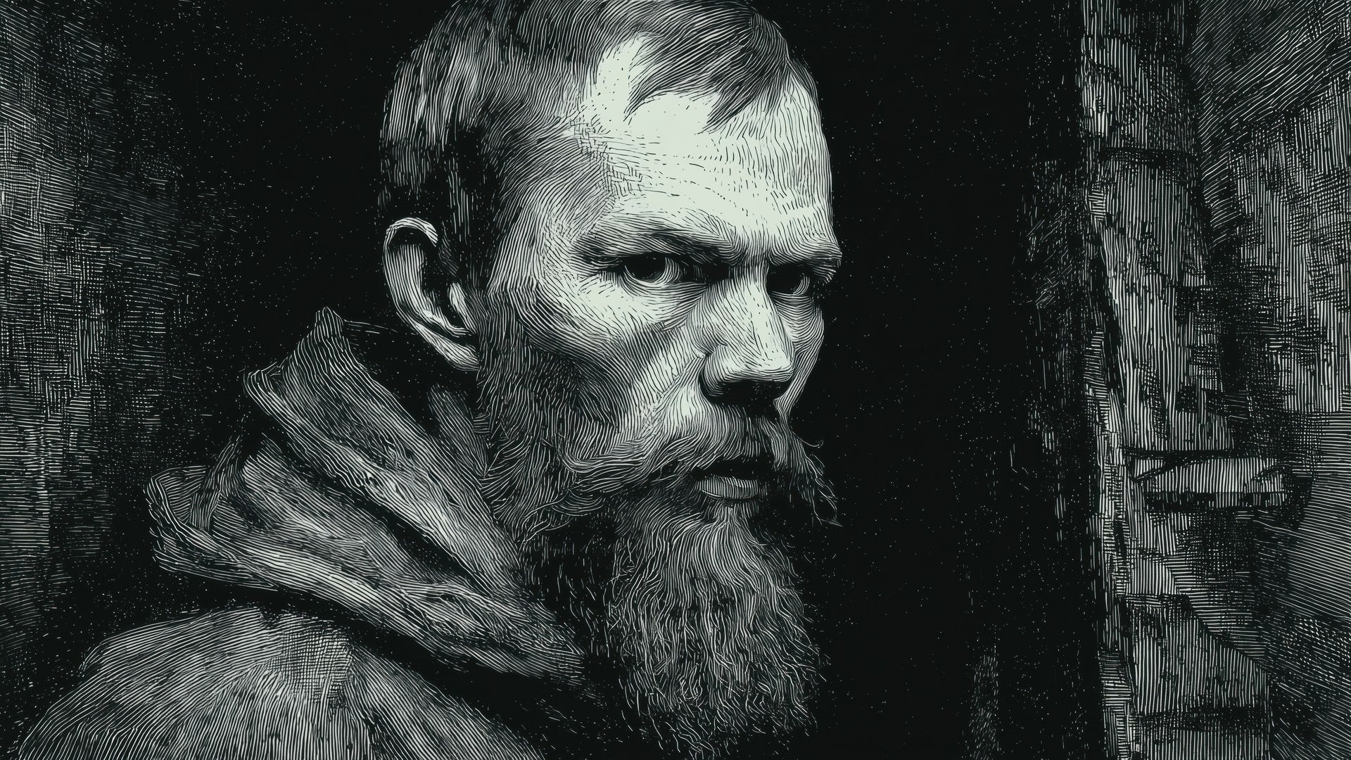 Fyodor Dostoevsky — Author — VIP Varied Illustrated People Downloadable 8k Digital Illustration