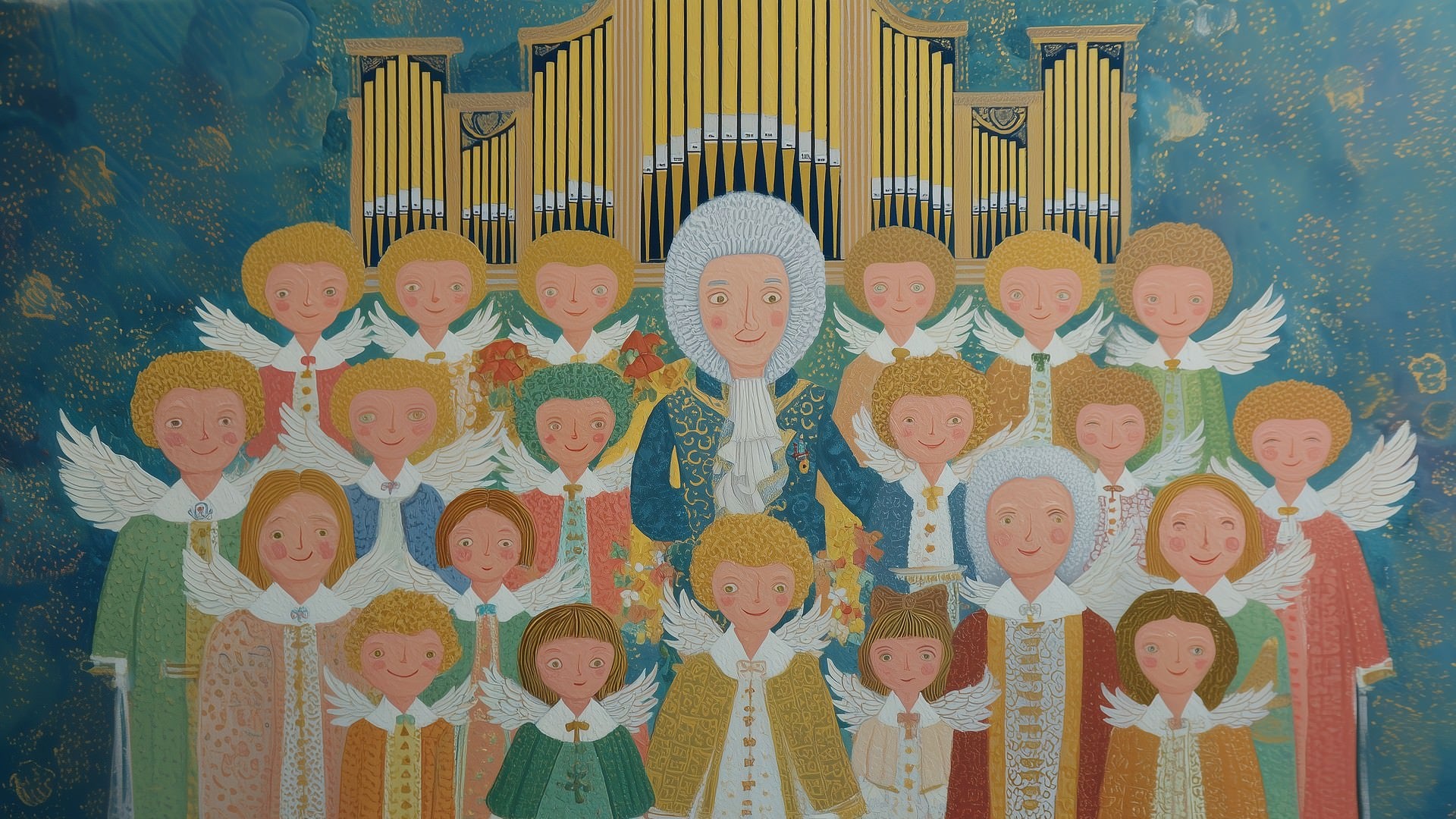 Johann Sebastian Bach — Composer — VIP Varied Illustrated People Downloadable 8k Digital Illustration